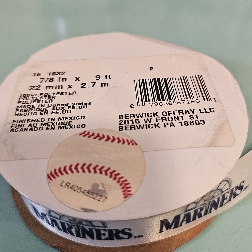 Seattle Mariners Themed Ribbon Set - White and Blue - Picture 2 of 5